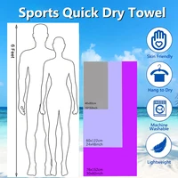 1-pcs  Quick drying microfibre towel Ultra compact soft travel towel for camping, gym, beach, swimming, yoga 2