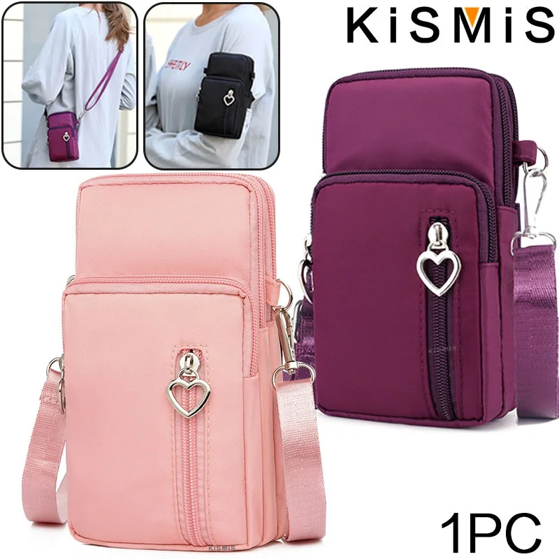 Sports Wallet Phone Bag For Mobile Shoulder Bag Pouch Case Belt Handbag Purse Coin Wallet Retro Key Holder Bags Arm