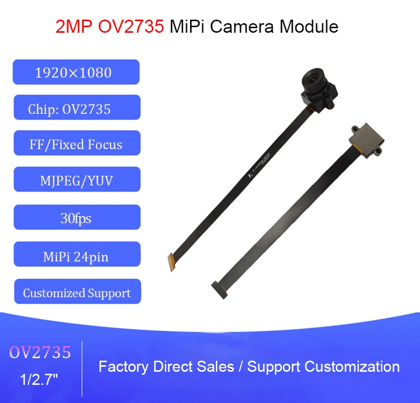 1080P OV2735 5MP OV5648 MiPi Kameramodul Gesichtserkennung Autofokus FF Fester Fokus 24-Pin FPC Flachbandkabel für Windows Android – Detail 2