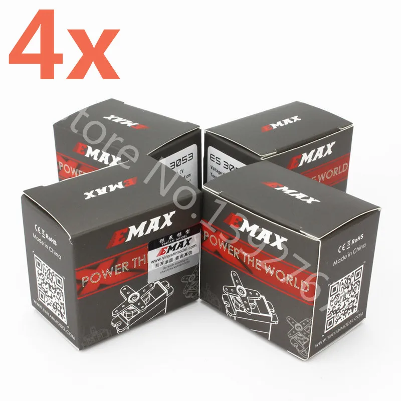 

4 Pieces Original EMAX ES3003 Analog Servo Motor 17g 3.5kg 0.13sec 23T 4.8~6.0V Plastic Gear For RC Helicopter Plane Airplane