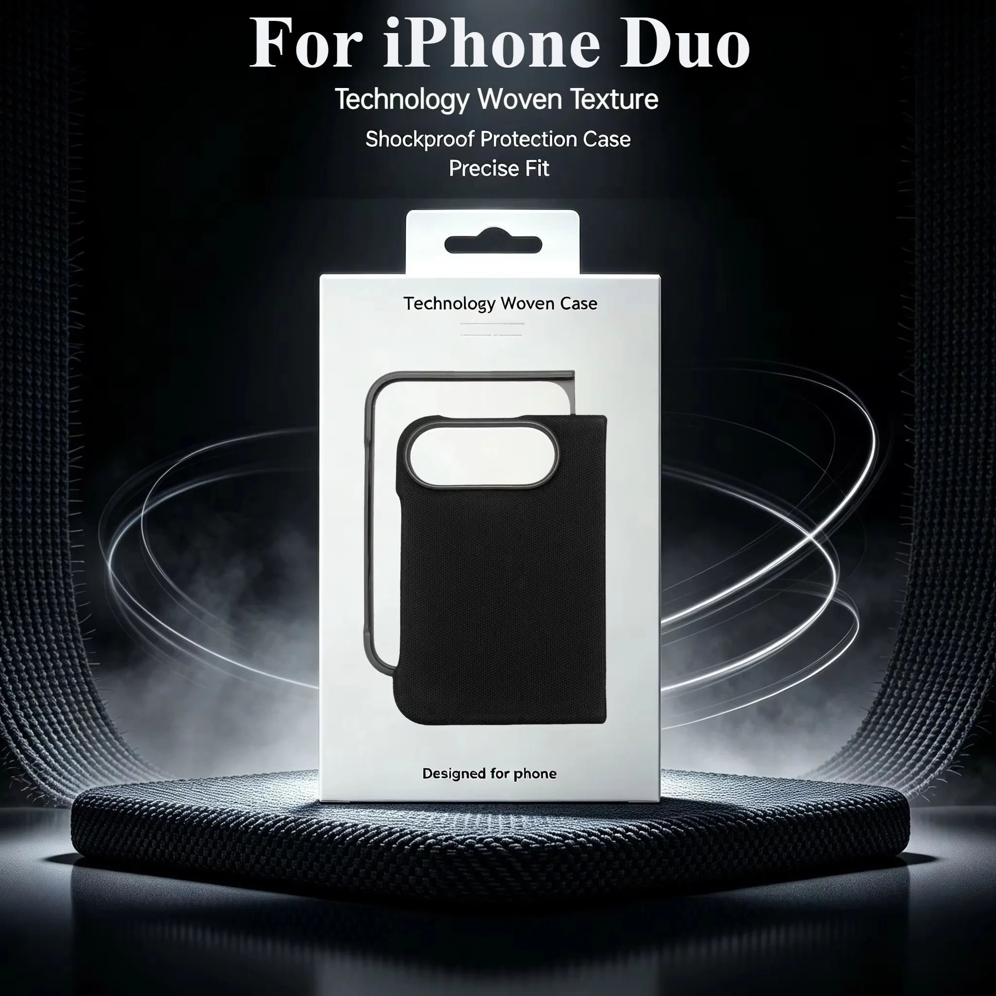 Magnetic Woven Fabric Texture Shockproof Case with Exact Color Technology