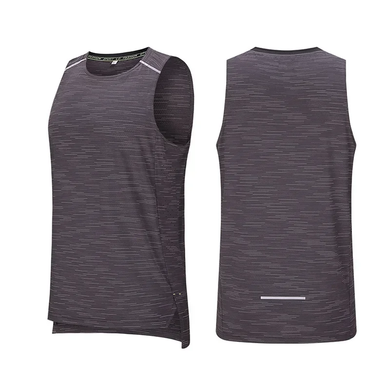 thumbnail image 1 of Chaleco deportivo de secado rápido para hombre, camiseta de entrenamiento de fitness holgada con sensación de correr y músculos, temporada de verano, 1 of 5
