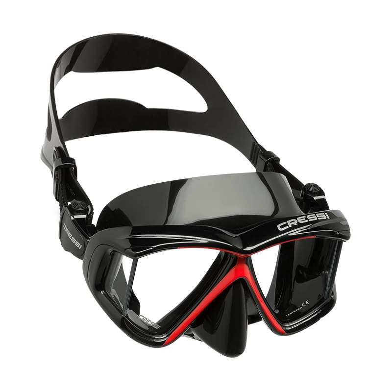 Cressi Scuba Diving Mask Swimming Snorkeling Underwater Professional Tempered Glass Lens Pano4 snorkeling diving mask diving mask diving goggles