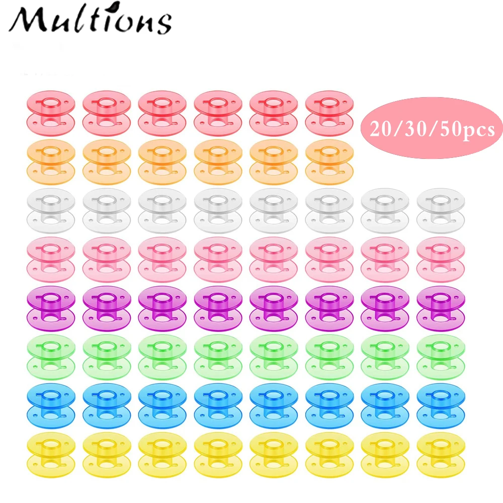 

20/30/50Pcs Multicolor Plastic Empty Sewing Bobbins Sewing Machine Bobbins For Home Sewing Accessories Tools