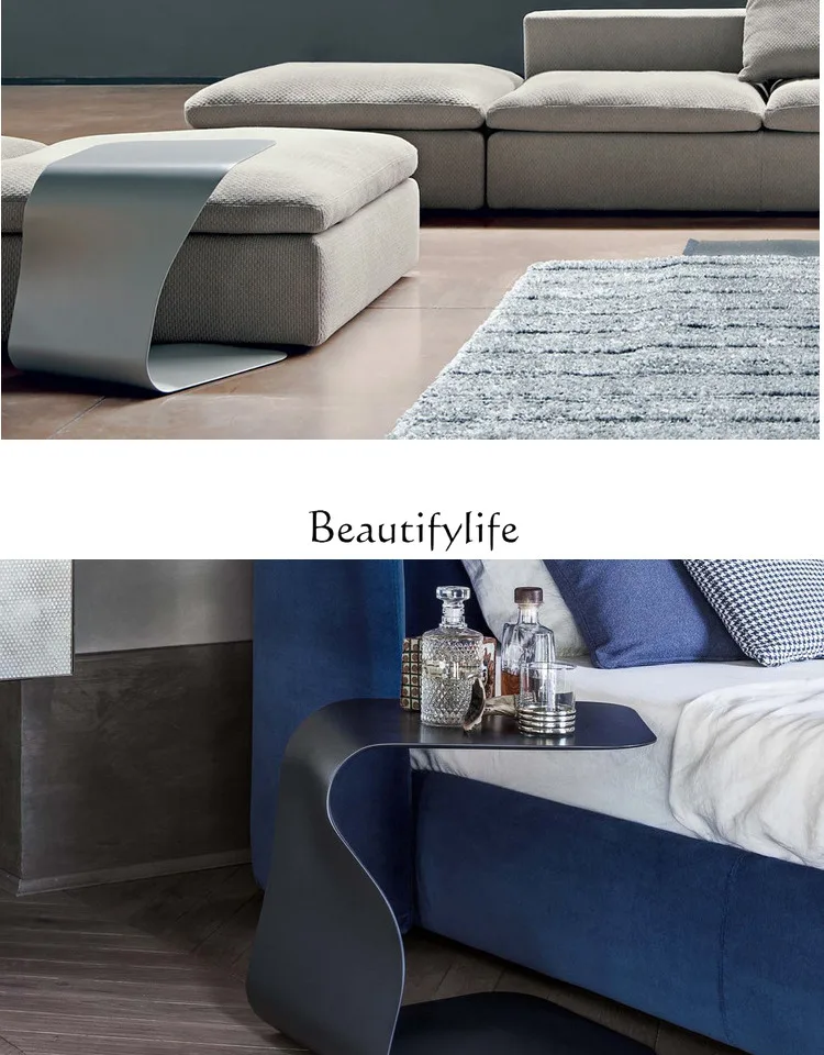 

Modern Simple Shaped Small Coffee Table Irregular Sofa Side Table