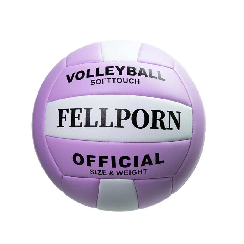 Pelota de juego de voleibol duro de cuero de PVC para interiores, pelota de entrenamiento de voleibol de playa suave, 12 colores, nuevo estilo, alta calidad