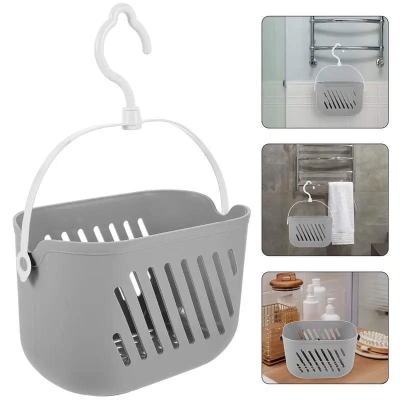 Bathroom Hand Basket Bathroom Hand Basket Portable Shower Organizer Wall Mounted Plastic Hamper 32x21.5x12.5cm
