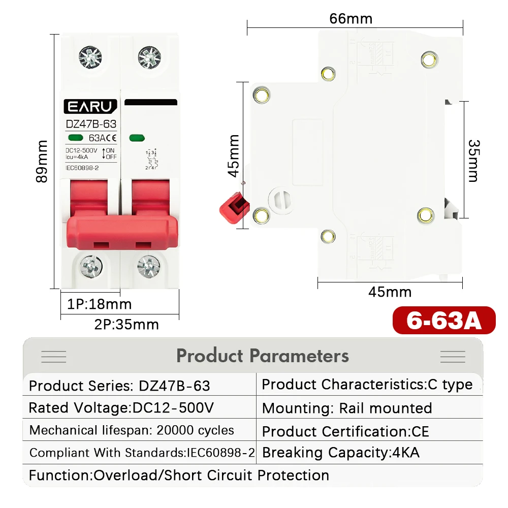 Multi-Voltage Circuit Breaker Battery Protection Switch with Adjustable Amperage