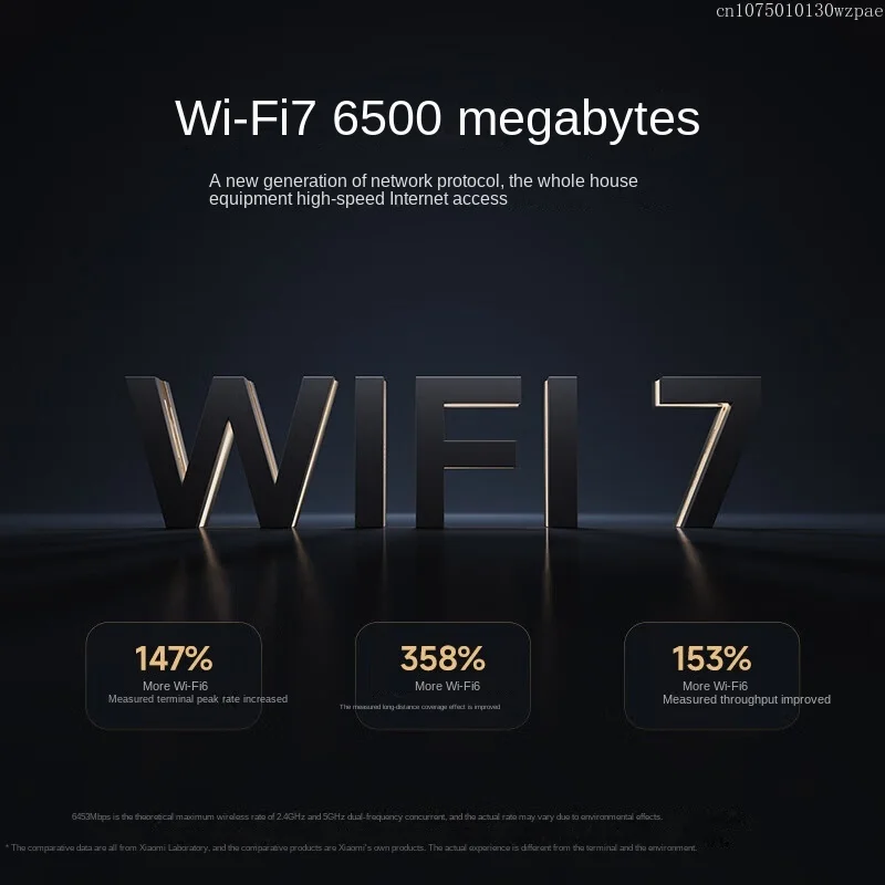 WiFi Router Xiaomi Mijiia Router BE6500 Adaptive Network Port Support WiFi7 Support IPTV Connect
