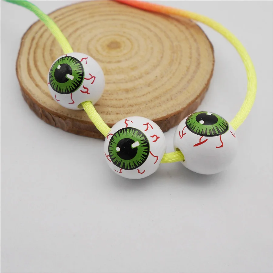 120 Stück Halloween Holzperlen Set - 16mm Bastelperlen Mit Gesichtern Für DIY Armbänder & Deko