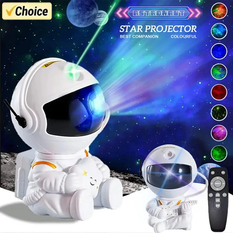 LED Night Light Galaxy Star Astronaut Projector Starry Sky Lamp Decoration Bedroom Room Decorative For Children Gifts