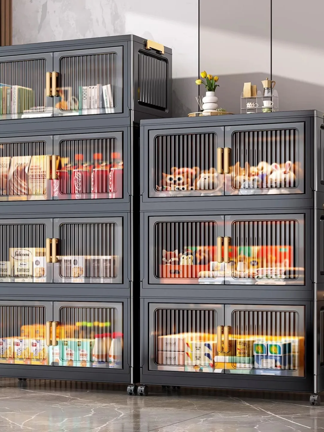 صندوق تخزين قابل للطي 72 لتر - 3 قطع