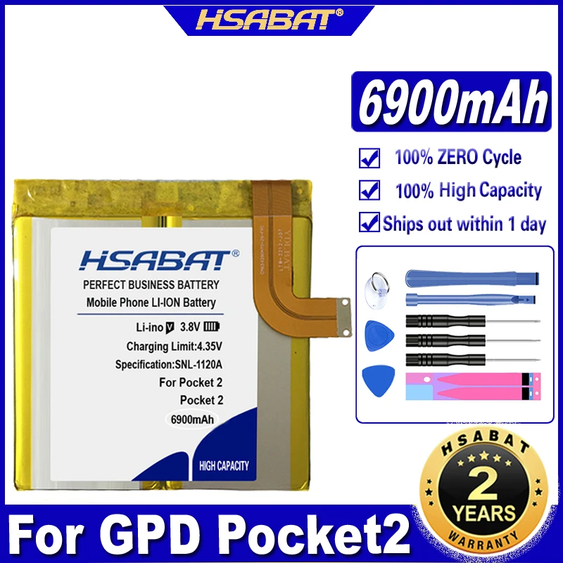 HSABAT 624284 2S 6900mAh Battery for GPD Pocket2 Pocket 2 Handheld