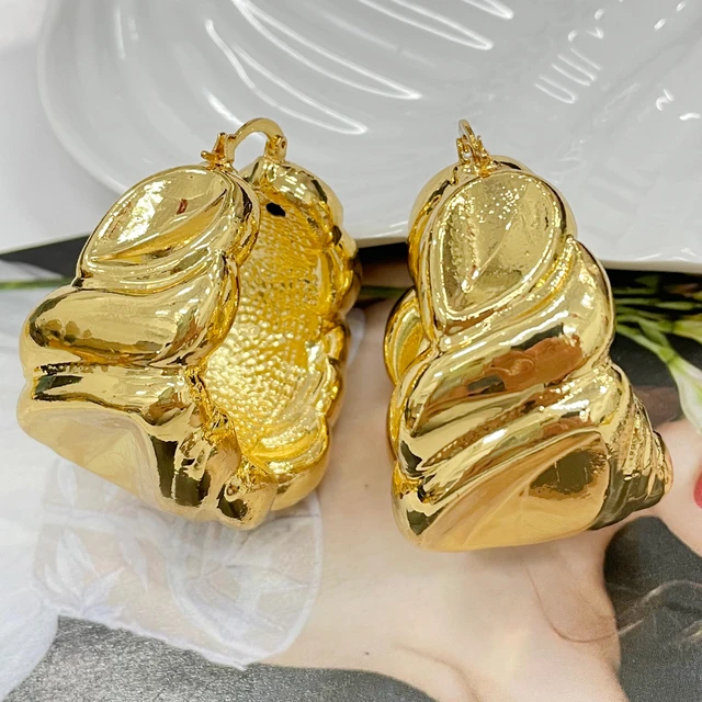 Chunky Gold Hoop Earrings Hypoallergenic for India | Ubuy