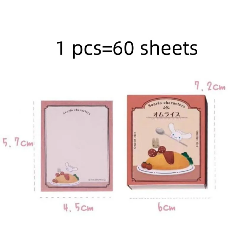 Kawaii Sanrio Kuromi Melody Hangyodon Memo Pad Cute Kitty Stationery Label Notepad Planner Sticker Post School Supplies 5