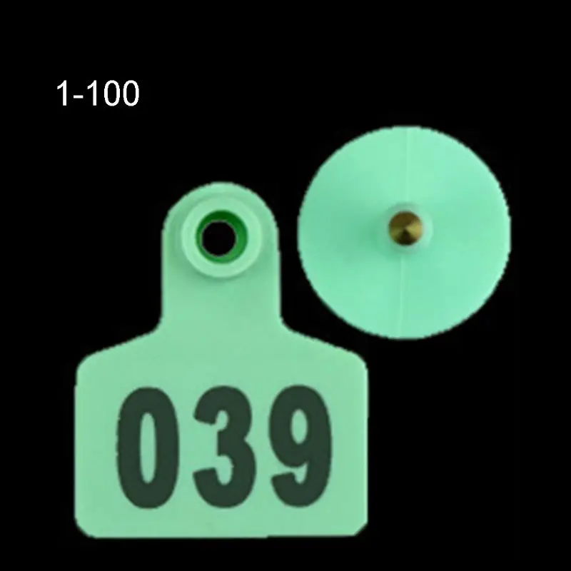 100PCS Soft TPU Ear Tags Livestock Identification Ear Tag Applicator for Pig Cow livestock ear tags