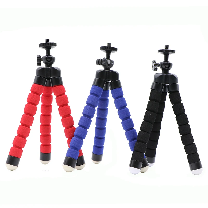 

10 шт. красный, черный, синий гибкий мини-штатив, портативный штатив-осьминог, крепление, держатель, монопод для мобильных телефонов, камер, видеокамер