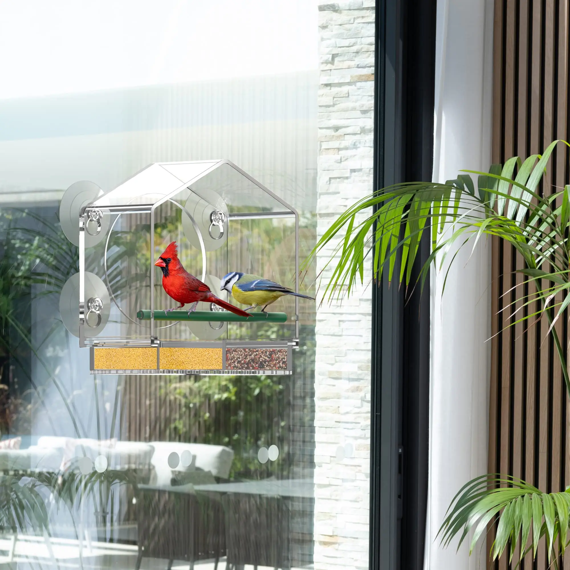 Title 3, Window Bird Feeder Gram Reuse Tray House Shape ...