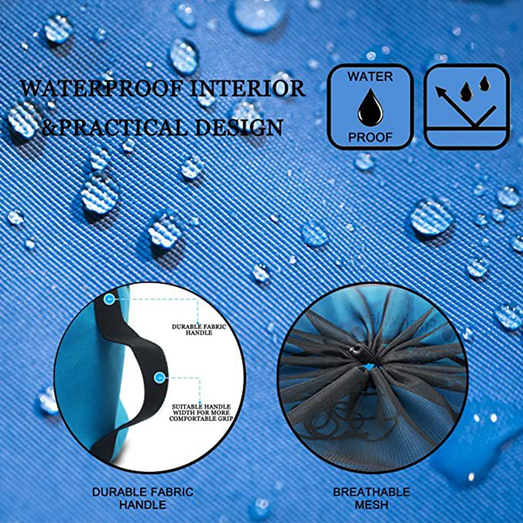RVs Caravans Motorhome Water Hose Storage Bag Indoor Breathable Drawstring Pouch Hiking Foldable Organizer Yellow