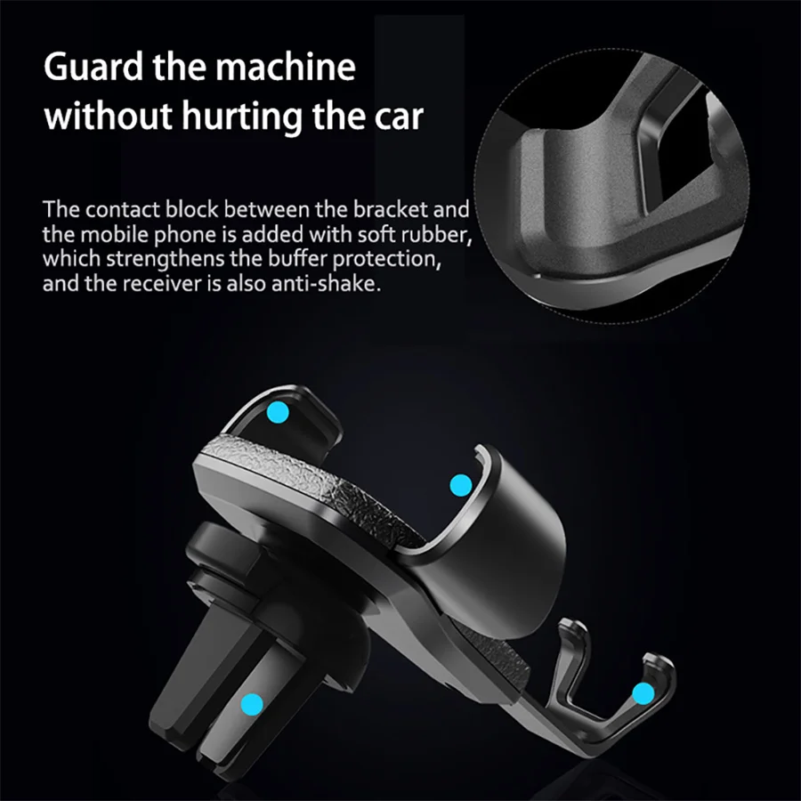 NEUE Schwerkraft Auto Halter Air Vent Clip Halterung Mobile Handy Ständer Smartphone GPS Unterstützung Für iPhone 16 Pro Max 17 15 14 13 Samsung – Detail 4