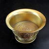 Multifunctional Sanskrit Buddhist Incense Fire Bowl Red Copper Tribute Engraving Fire Serving Tray Mandala Smoke Supply Furnace 2