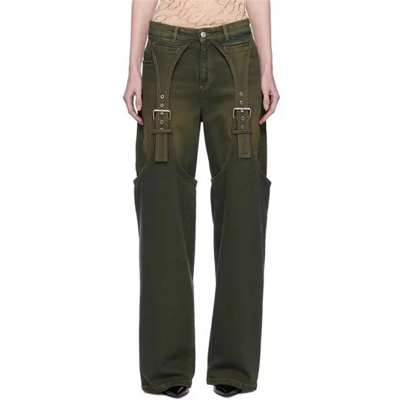 

women's jeans 2023 Autumn New Korean Fashion Slim Fit High Waist Women's Pants Vintage washing cotton Cargo pants y2k Trousers