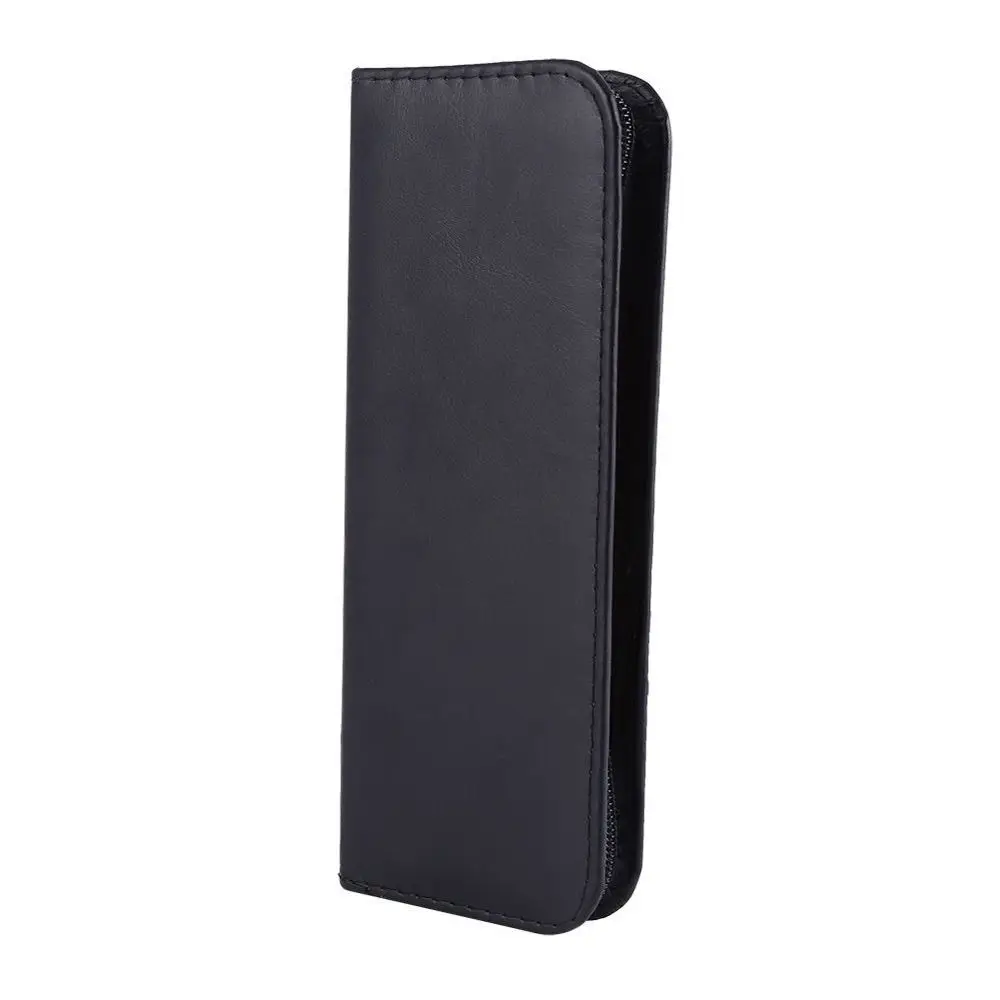 Storage Bag Hairdressing Tool Bags Black PU Leather Professional Hair Cutting Scissors Tool Bags Barber Shear Storage Pouch