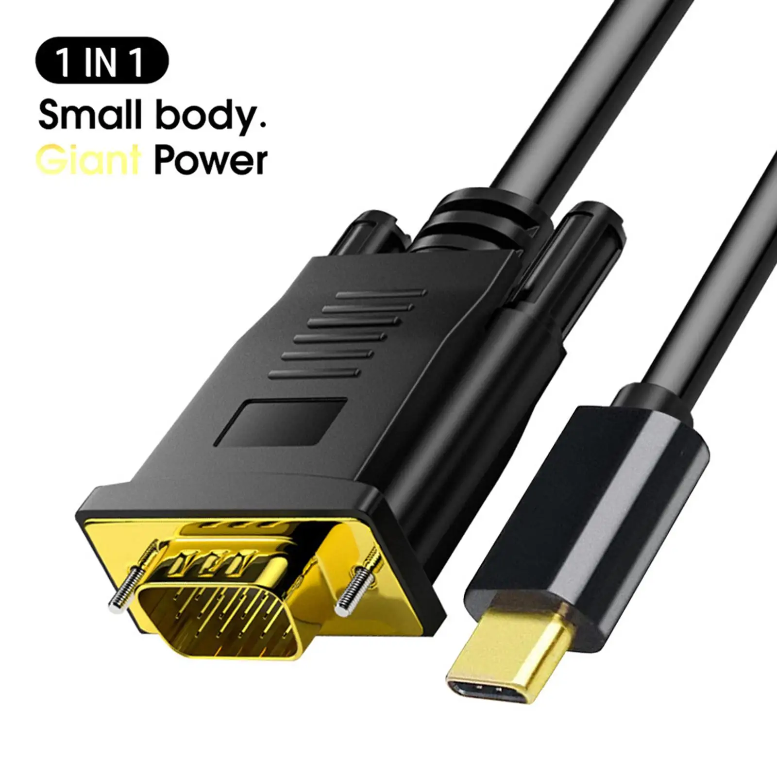 Cable adaptador USB 3,1 a VGA, conector USB C a VGA 1080P 10gbps y