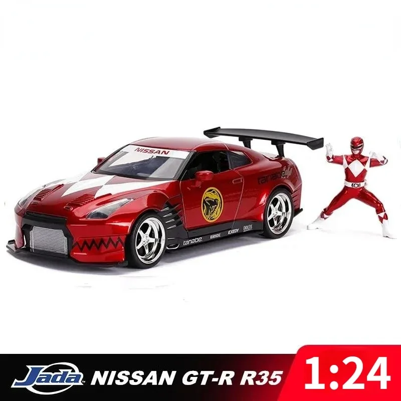 

1:24 2009 Nissan GT-R Dinosaur Team, литая металлическая модель автомобиля из сплава с куклой Коллекция игрушек для подарка Z44