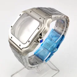 Stainless Steel 37mm Men's Watch Case with Mineral Glass - NH35 Mechanical Automatic Movement Accessory (Case and strap)
