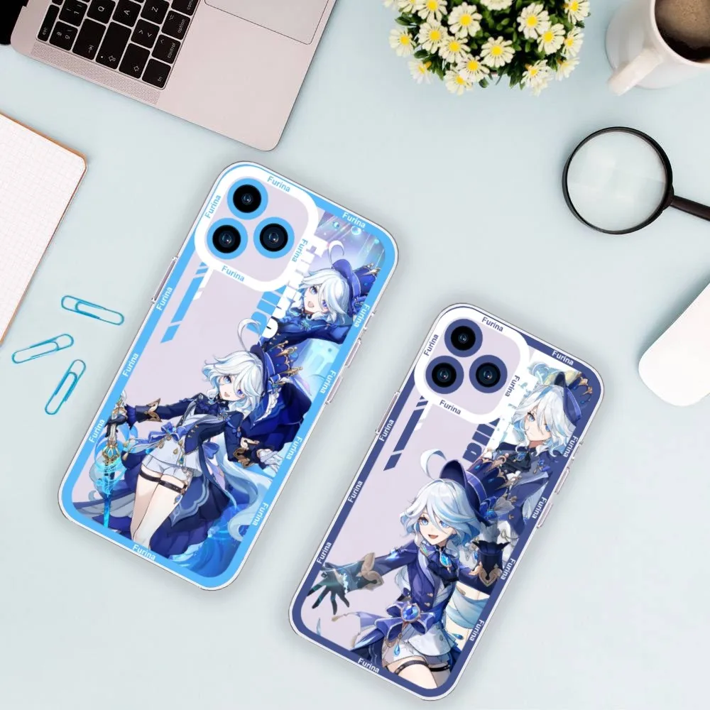 Custodia Per Telefono Furina Genshin Impact Per Xiaomi Redmi Note 8 9 10 11 Pro Max Custodia Trasparente Per Bordi
