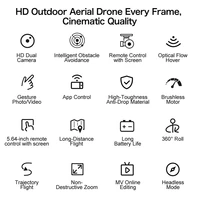 GT50 RC Drone 8K HD Aerial Photography Remote Control Aircraft Dual Camera WIFI GPS Three Sided Obstacle Avoidance Quadcopter