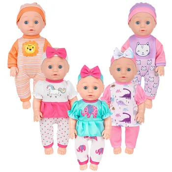 12inch Realistic Reborn Baby Doll For Kids Cute Baby Doll Movable Doll With Jumpsuits Birthday Gifts Children's Toys 1