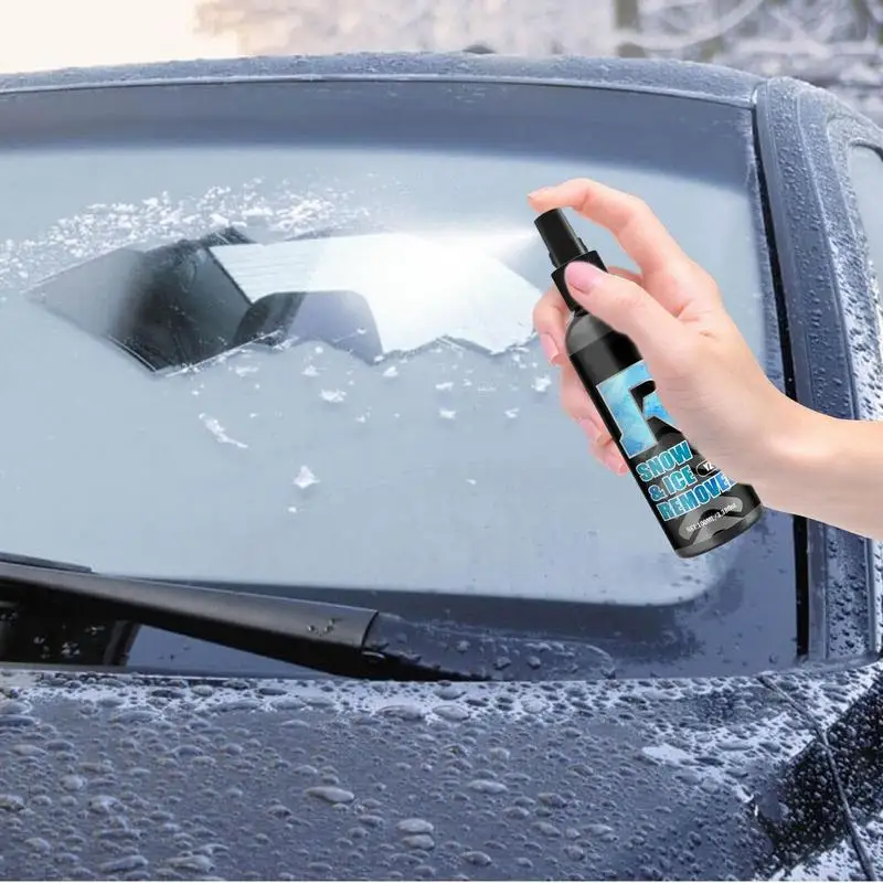 Car Glass Deicer Auto Windshield Defroster Long-lasting Car Ice Remover Agent Ice Remover Melting Spray 100ml For Preventing