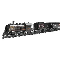 Battery Operated Railway Classical Freight Train Water Steam Locomotive Playset with Smoke Simulation Model Electric Train Toys 2