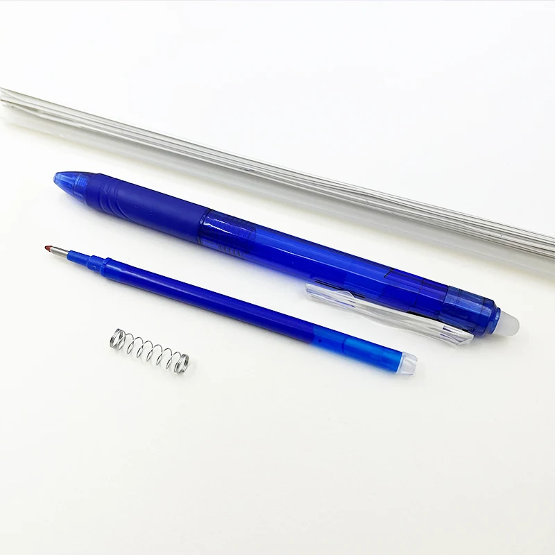 8 개/대 지울 수있는 젤 펜 0.5mm 총알 팁 프레스 유형 대용량 리필 막대 8 색 쓰기 그림 그림 빨 수있는 손잡이