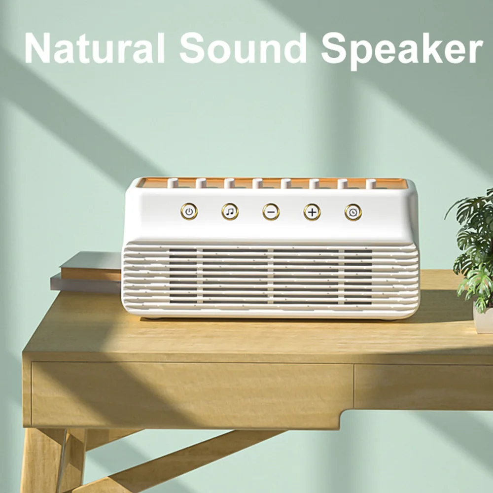 

White Noise Machine Home Speakers with Clock Portable Wireless Bluetooth Sleep Aid Device Home Theater Sound System Speaker