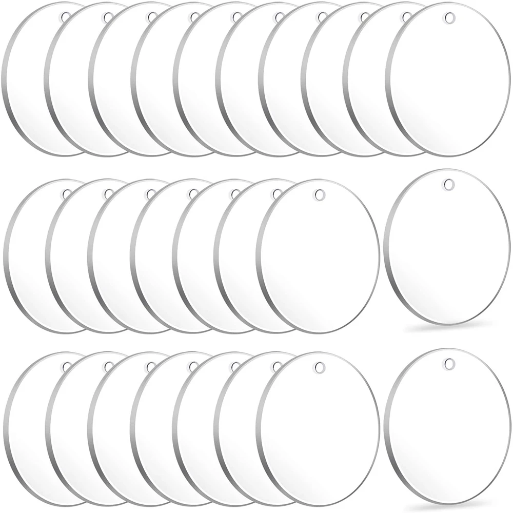 100 Clips De Plástico Para Llavero De Acrílico Transparente, Anillos De Salto De Plastico Llavero Acrilico Conector De Llavero Para Manualidades