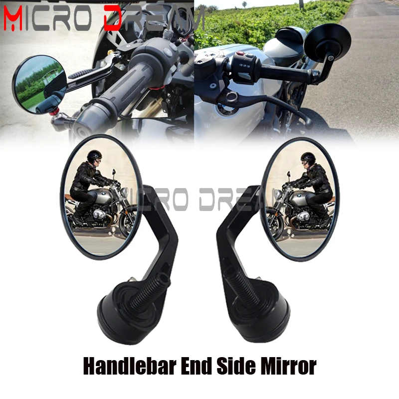 Moto 12Mm Bolt-On Cnc Round Bar End Mirror Per Bmw R Ninet Scrambler Pure Urban R9T S1000Rr S1000R Bobber Side Mirror