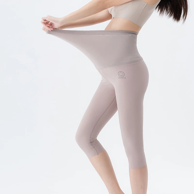 Nylon Maternity Skinny Legging Yoga Sports Casual Belly Pencil Pants Clothes for Pregnant Women Spring Pregnancy