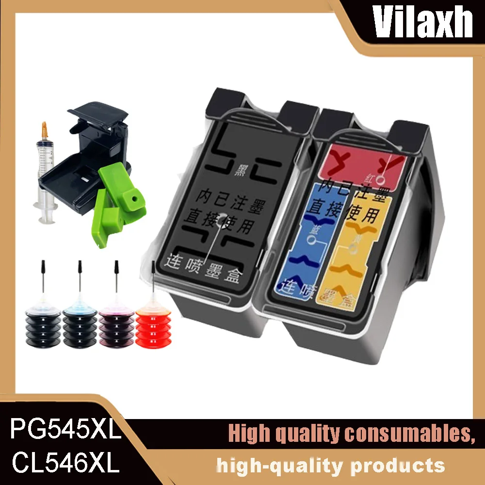 Kit ricarica cartucce PG-545 CL-546 Inchiostro Inktec per Canon Pixma MG3052