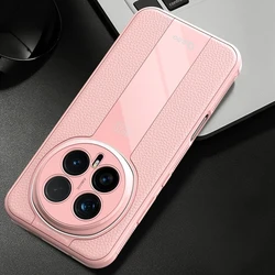 Luxe Magnetische Lichi Leer Ultra Dunne Hoei met Zachte TPU en Lensbescherming voor Smartphones