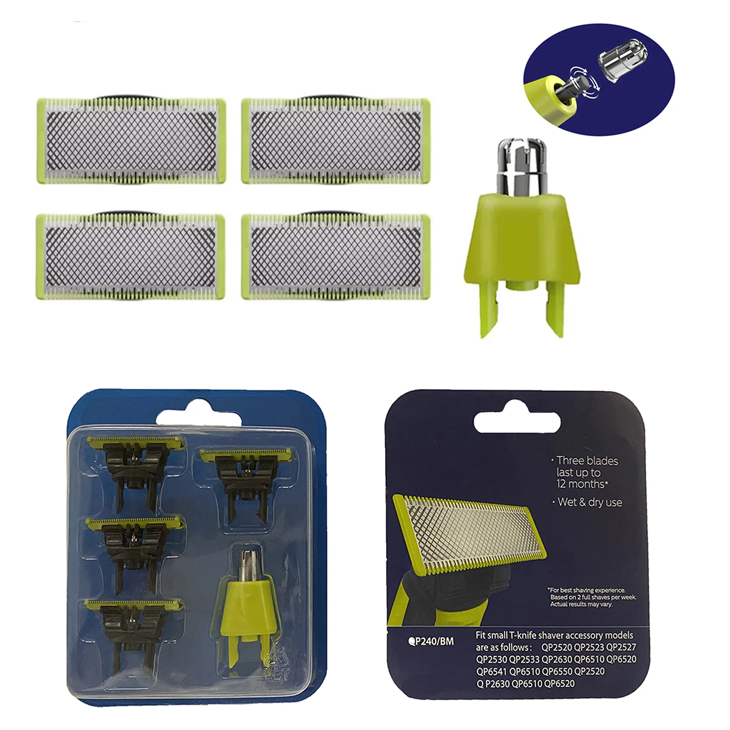 45PcsForPhilipsOnebladeReplacementBladeAndNoseHairTrimmerQP210QP220QP230QP2520.jpg