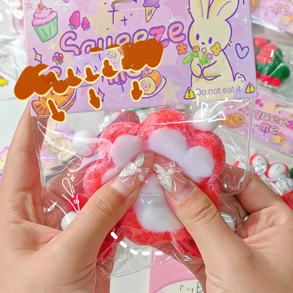 Christmas Cat Paw Pinch Decompression Toy Slow Rebound Stress Relief Cat Claw Squishy Fidget Toy Relief Relax Soft Squeeze Toy 3