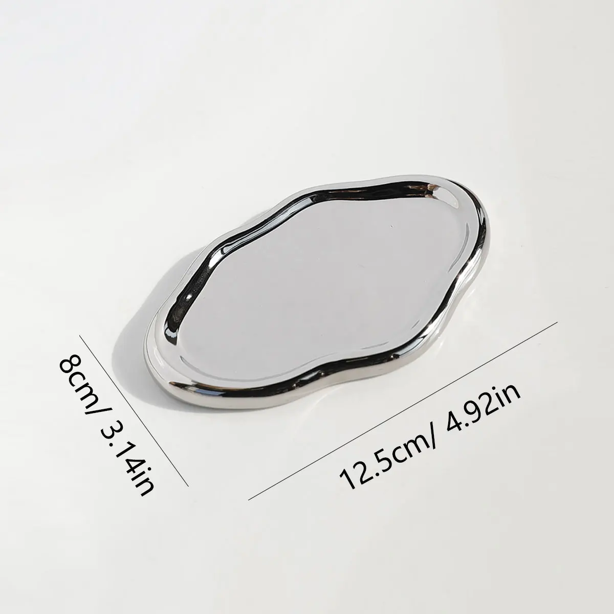 Jewelry Storage Box Irregular Ceramic Tray For Jewelry Display And Key Storage Desktop Decorative Ornament 1pc