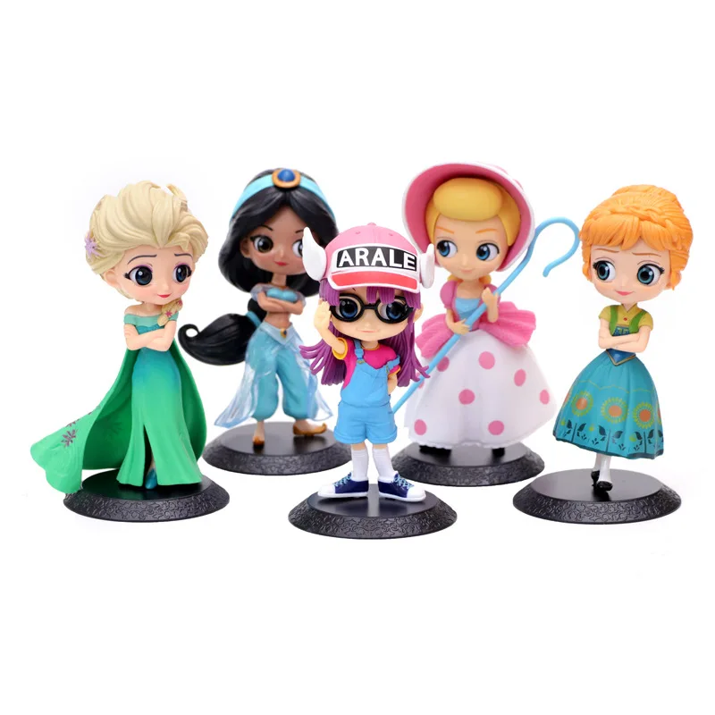 Disney Princess Figure Q Posket Elsa Anna Ariel Bo Peep Frozen Toys Dolls For Children Gift Action Figures Aliexpress