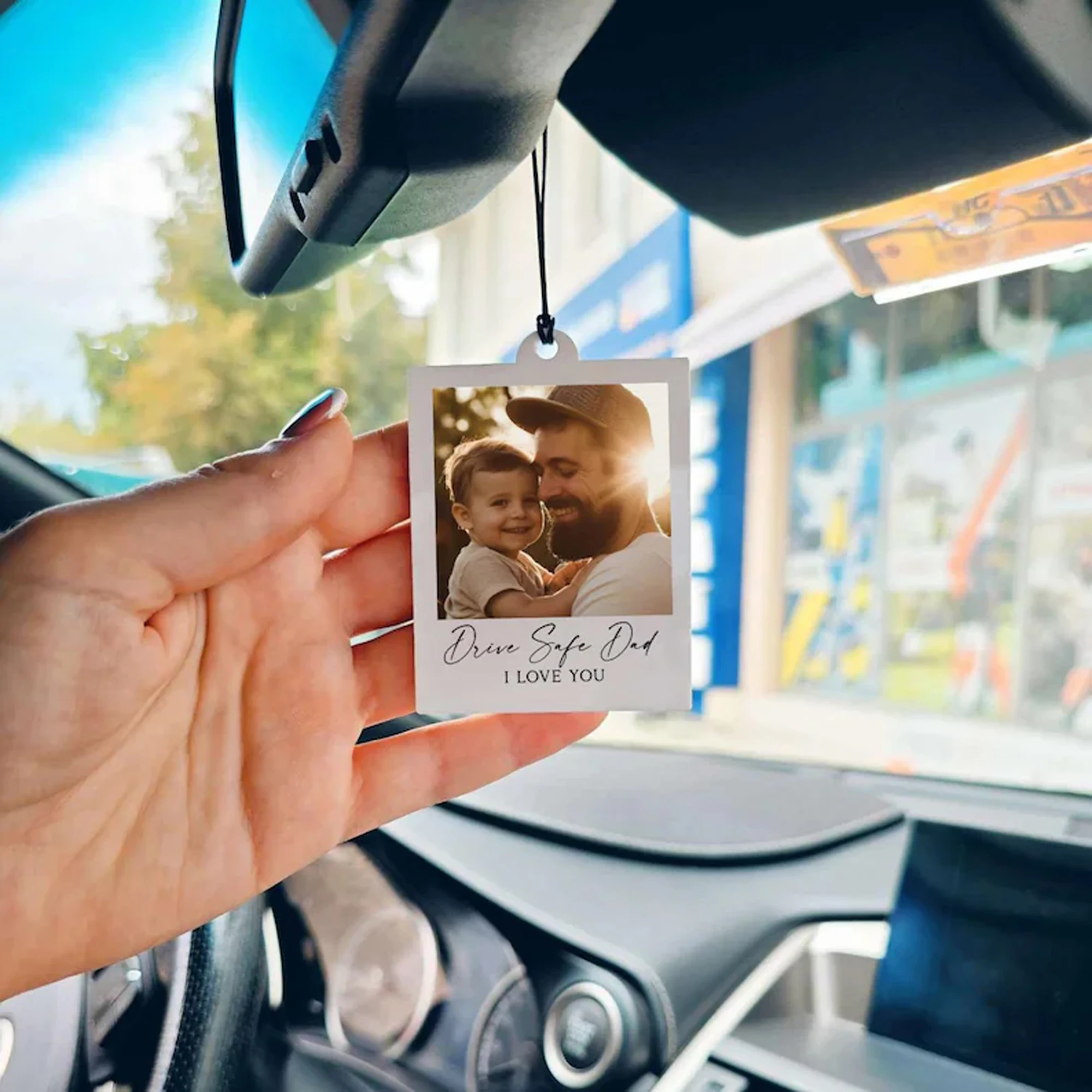 Custom Engraved Photo Car Keepsake - Personalized Gift