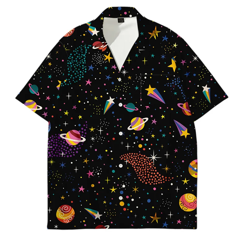 Рубашка гавайская с коротким рукавом