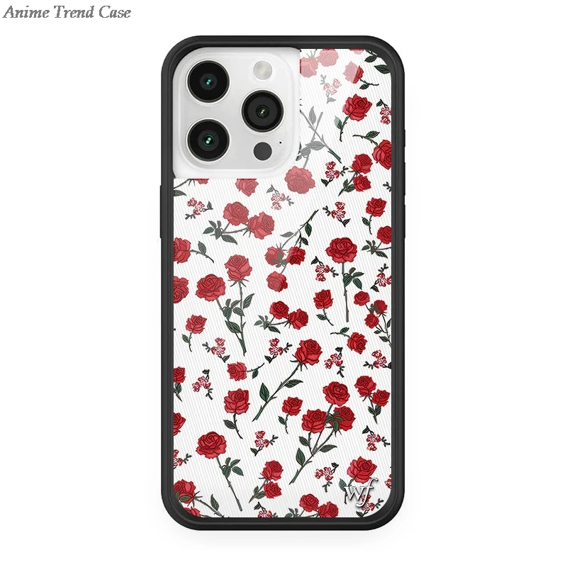 Wildflower 3D Metal Logo Floral Phone Case - Rose Inflorescence Cover