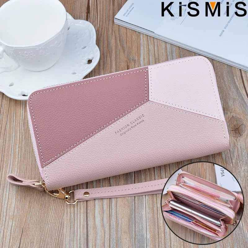 PALAY® Womens Long Wallet Tassel PU Leather Multi Slots Girls Zipper Coin Large Purse 3 PCS
